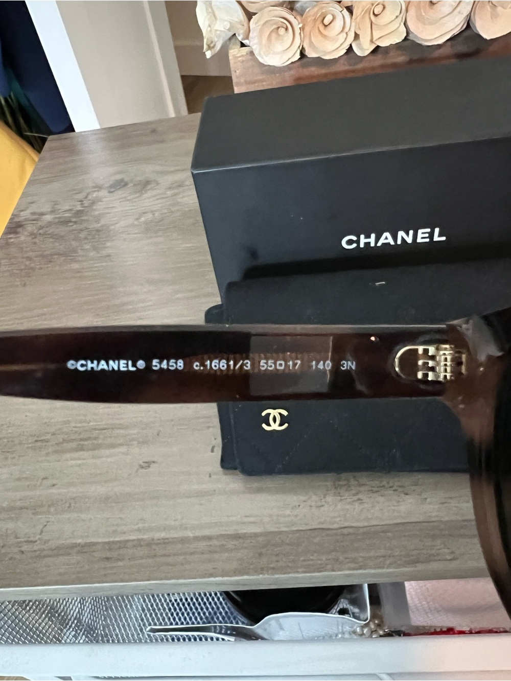 CHANEL Brown Cat-Eye Women's Sunglasses with Black Lenses - Picture 5 of 6